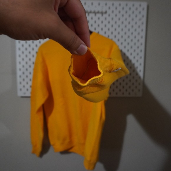 Vintage Russell Sportswear‎ Sweatshirt Gold Yellow Pullover Crewneck Made in USA - Picture 4 of 9
